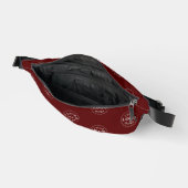 Create a Custom Maroon Fanny Pack with Logo Patter ファニーパック (見開き)