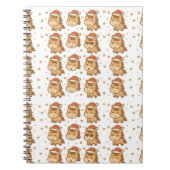 Create a cute horse wearing a tiny Christmas hat ノートブック (正面)