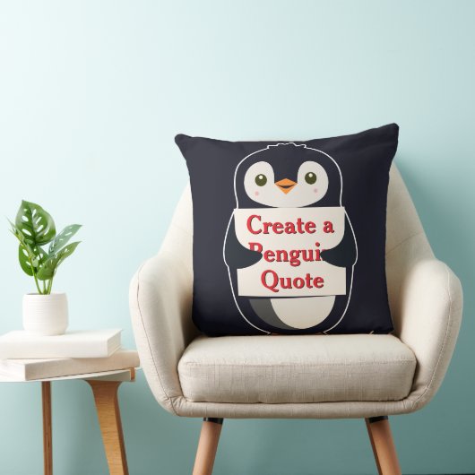 Create a Penguin Quote クッション (椅子)