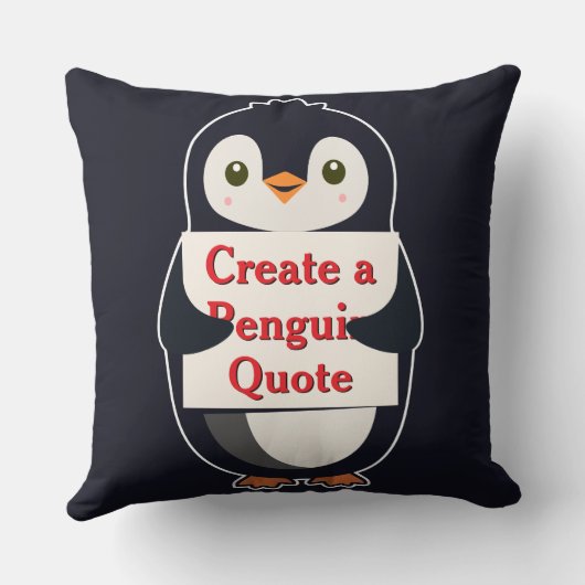 Create a Penguin Quote クッション (裏面)