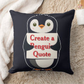Create a Penguin Quote クッション (ブランケット)