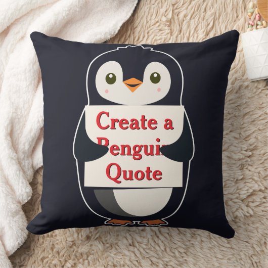 Create a Penguin Quote クッション (ブランケット)