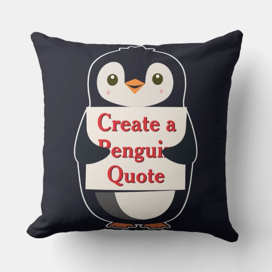Create a Penguin Quote クッション (正面)