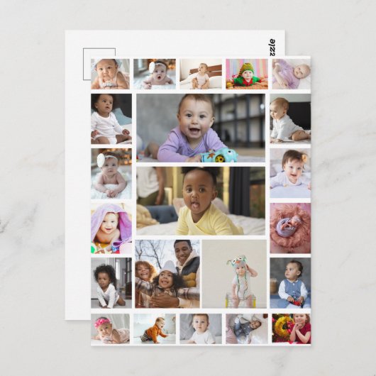Create a Personalized 22-Image Collage Poster ポストカード (正面/裏面)