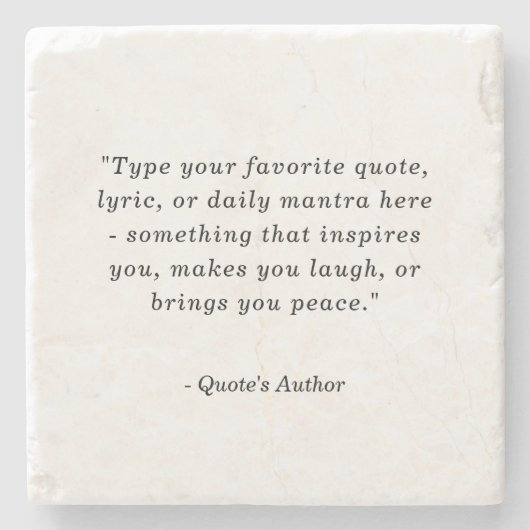 Create a Poster with Your Own | Favorite Quote ストーンコースター (正面)