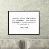 Create a Poster with Your Own | Favorite Quote ポスター