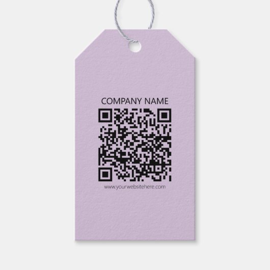 Create a QR Code | Pale Lavender Violet ギフトタグ (正面)
