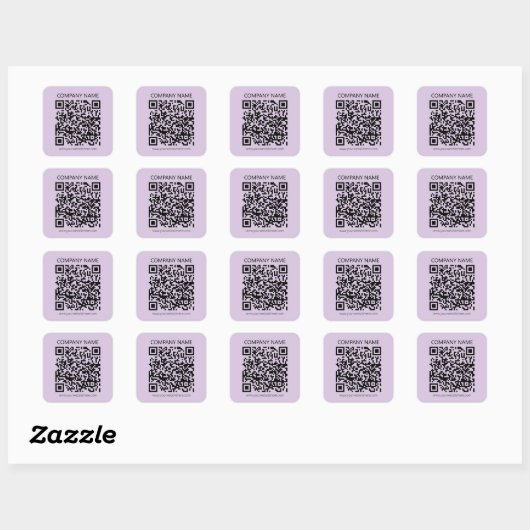 Create a QR Code | Pale Lavender Violet スクエアシール (シート)