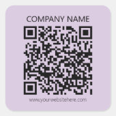 Create a QR Code | Pale Lavender Violet スクエアシール (正面)