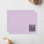 Create a QR Code | Pale Lavender Violet ノートカード (正面/裏面インサイチュ)