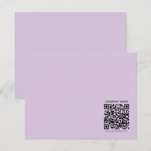 Create a QR Code | Pale Lavender Violet ノートカード (正面/裏面)