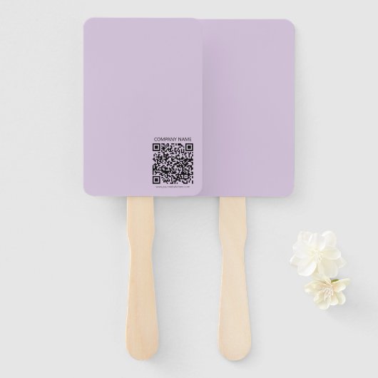 Create a QR Code | Pale Lavender Violet ハンドファン (正面&裏面)