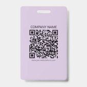 Create a QR Code | Pale Lavender Violet バッジ (正面)