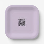 Create a QR Code | Pale Lavender Violet ペーパープレート (正面)