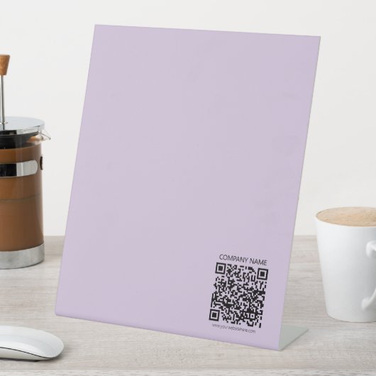 Create a QR Code | Pale Lavender Violet 台座サイン (インサイチュ)