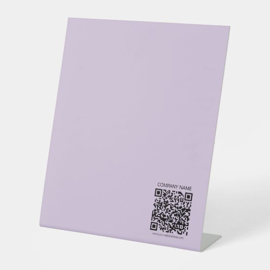 Create a QR Code | Pale Lavender Violet 台座サイン (正面)