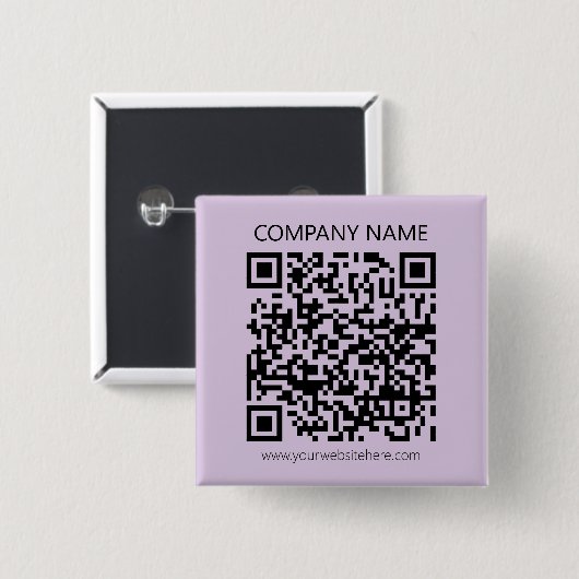 Create a QR Code | Pale Lavender Violet 缶バッジ (正面&裏面)