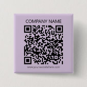Create a QR Code | Pale Lavender Violet 缶バッジ (正面)