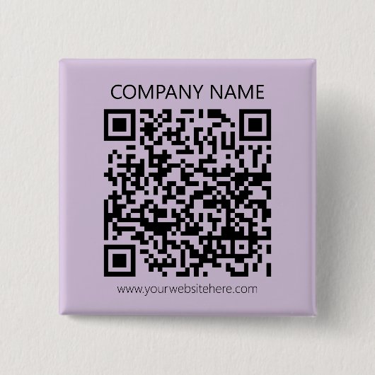 Create a QR Code | Pale Lavender Violet 缶バッジ (正面)