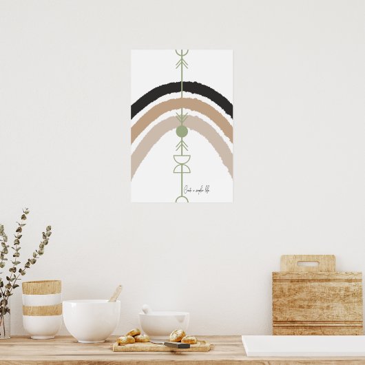 Create a Simpler Life - Abstract Arch ポスター (キッチン)