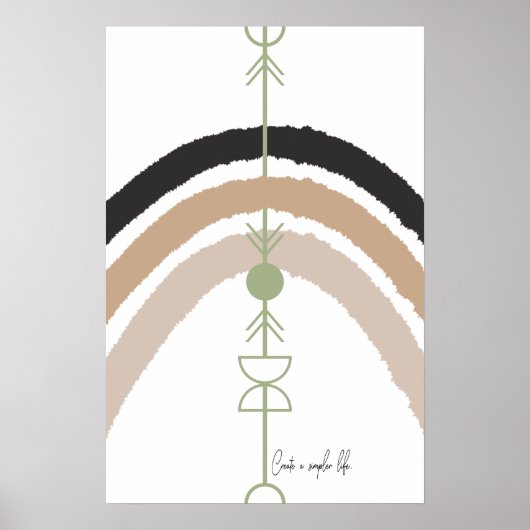 Create a Simpler Life - Abstract Arch ポスター (正面)