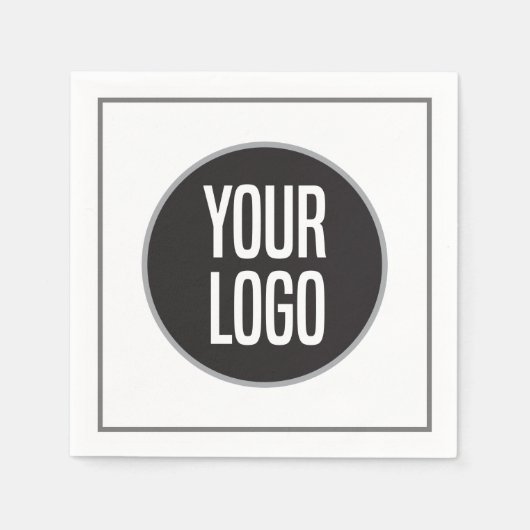Create Business Logo Paper Cocktail Napkin スタンダードカクテルナプキン (正面)