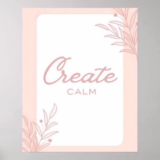 Create Calm Inspirational Quote Typography ポスター (正面)