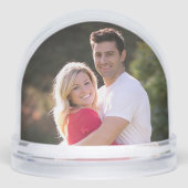 Create Custom Personalized Couple Photo Snow Globe (正面)