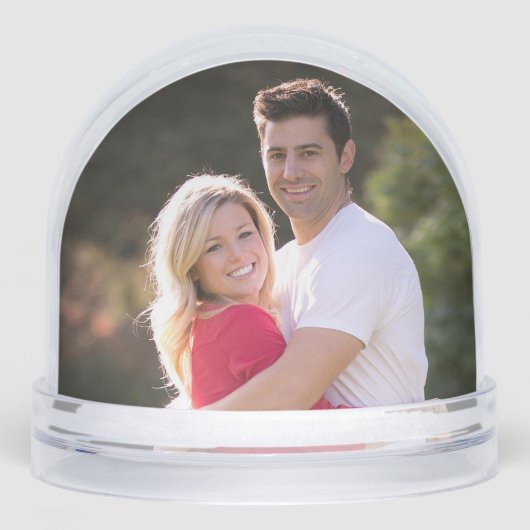Create Custom Personalized Couple Photo Snow Globe (正面)