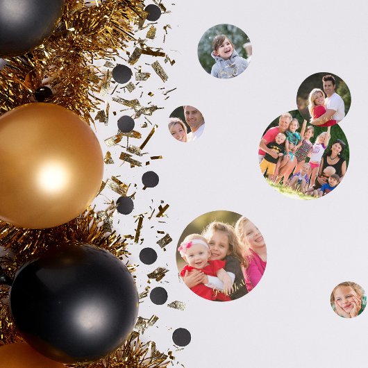 Create custom photo text for birthday and wedding  コンフェッティ