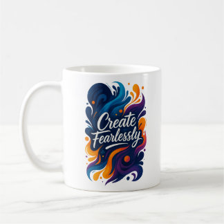 Create Fearlessly – SvietWorks Inspirational Mug コーヒーマグカップ