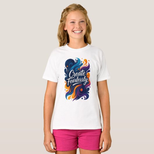 Create Fearlessly Travel Mug – Fearless Series Tシャツ (正面フル)