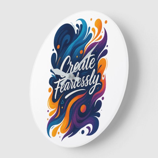 Create Fearlessly Wall Clock – Fearless Series ラージ壁時計 (傾斜)