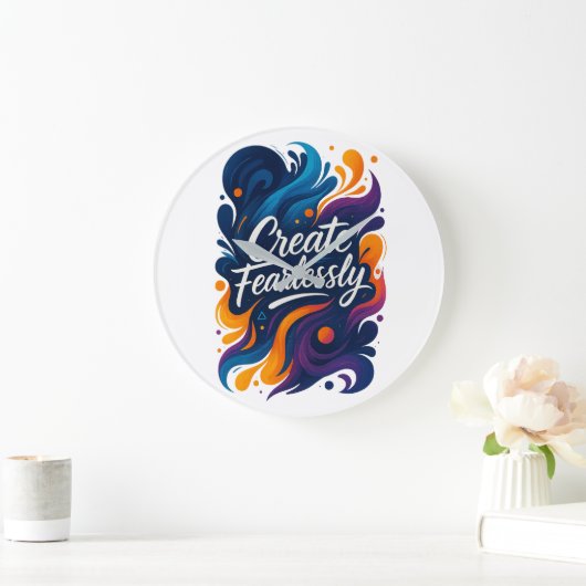 Create Fearlessly Wall Clock – Fearless Series ラージ壁時計 (ホーム)