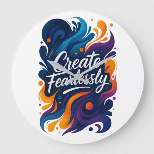 Create Fearlessly Wall Clock – Fearless Series ラージ壁時計 (正面)
