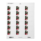 Create Holiday Card Envelope Mailing Labelシール ラベル (フルシート)