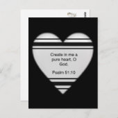 Create in me a cleanハート, O God Psalm 51:10 PC ポストカード (正面/裏面)