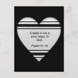 Create in me a cleanハート, O God Psalm 51:10 PC ポストカード