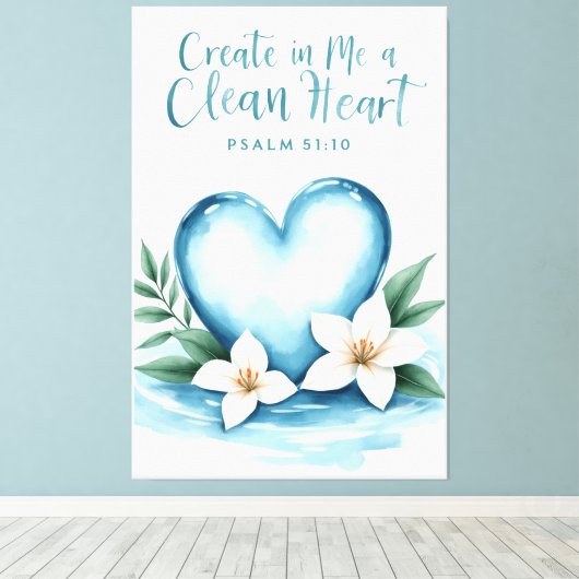 Create in Me a Clean Canvas Art キャンバスプリント (インサイチュ (ウッドフロア))