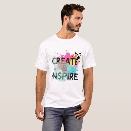 Create & Inspire Splash – Artistic Motivation Shir Tシャツ (正面フル)