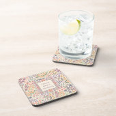 Create Joyful Moments Floral Plaid Coaster Set コースター (右側)