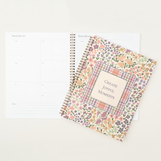 Create Joyful Moments Floral Plaid Planner プランナー手帳 (ディスプレー)