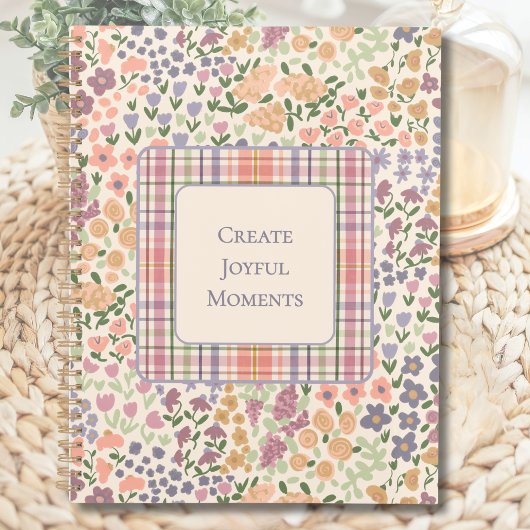 Create Joyful Moments Floral Plaid Planner プランナー手帳