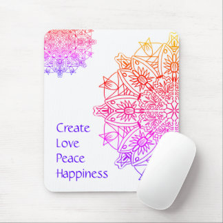 Create love peace happiness Mousepad マウスパッド