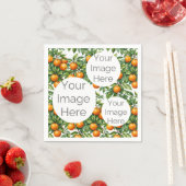 create own paper photo text template oranges スタンダードカクテルナプキン (インサイチュ)