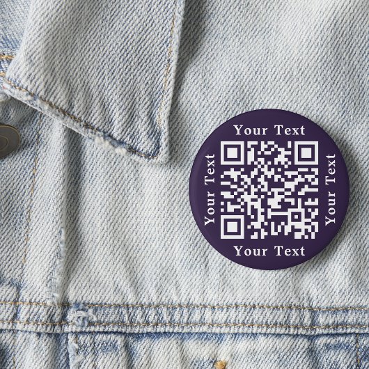 Create Purple Website or Scan Me to Pay QR Code 缶バッジ