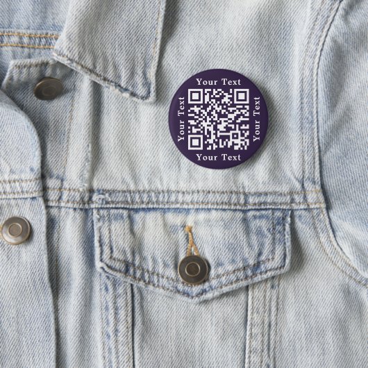Create Purple Website or Scan Me to Pay QR Code 缶バッジ (インサイチュ)