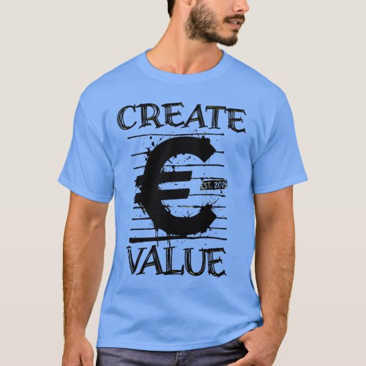 Create Value Typography – Minimal Luxury Streetwea Tシャツ (正面)