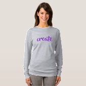 "Create" Women's長袖Tシャツ Tシャツ (正面フル)