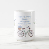 CREATE YEAR生まれ誕生日ギフト女性ラベンダーブルー コーヒーマグカップ (中央)